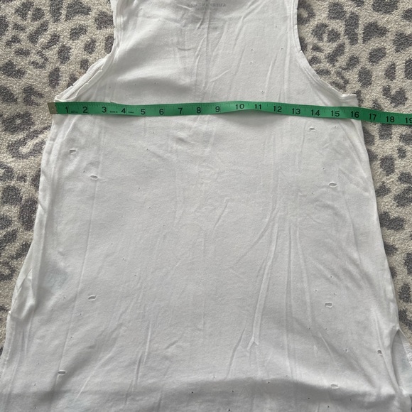 AMERICAN EAGLE WHITE DISTRESSED TANK SIZE XS - Picture 7 of 8